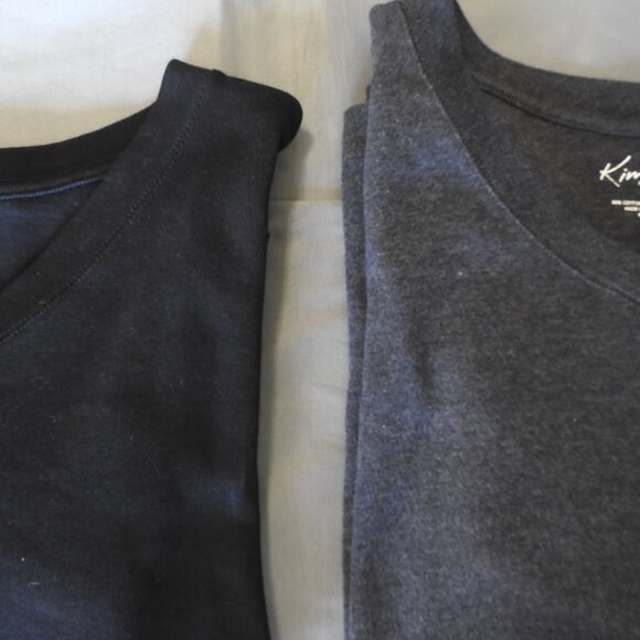 Bundle of 2 Kim Rogers Women's 3/4 Sleeve V-Neck Solid Top Size Medium - Picture 2 of 8